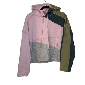 Free People Color-Block Hoodie Size S